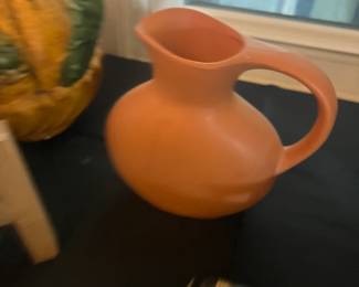 orange terracotta pitcher