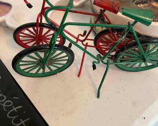 small bicycle sculptures