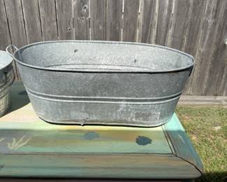 Galvanized tub