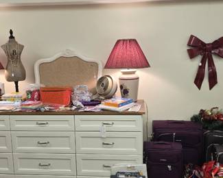 12-drawer California Closets chest, sewing room.  Bow you see on the wall is metal!