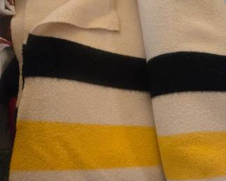 Wool stripey blankets.
