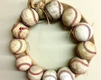 Baseball wreath