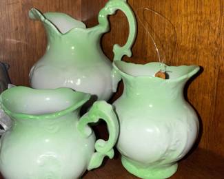 Antique Milk, Creamer, Sugar Set