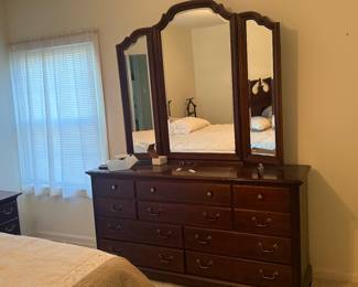 Walnut Dresser w/Mirror