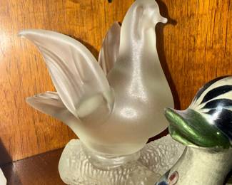 Frosted Glass Dove