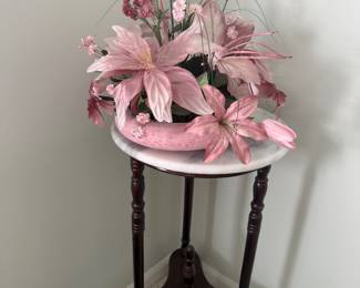 Marble Top Plant Stand