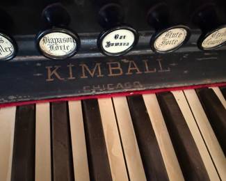 Antique Kimball Pump Organ Label