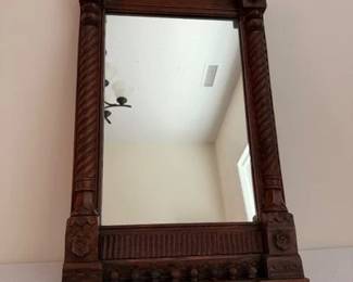 Carved Wood Framed Wall Mirror