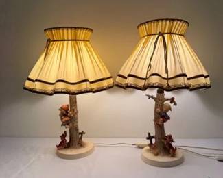 Goebel Hummel Pair of Table Lamps LRMG