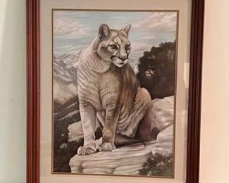 Harold Rigsby Limited Edition Signed Cougar Print with COA PRG