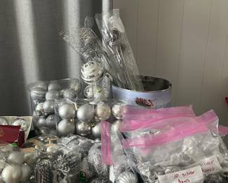 The Silver Christmas Tree Collection to fully decorate a tree!