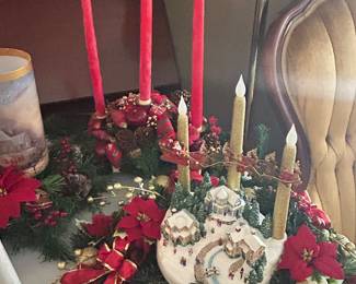 Thomas Kinkade/Bradford Exchange candle arrangements