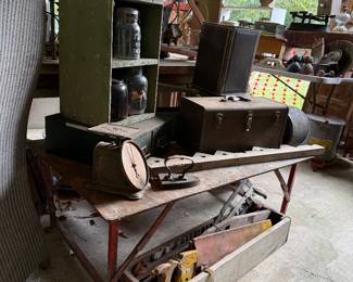 Scale, saws, toolbox
