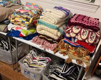 Blankets, quilts, hangers