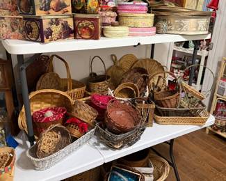 Baskets and tins
