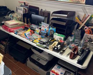 Office supplies, printers, shredder