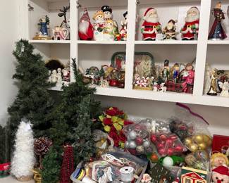 Christmas trees, Santa’s, ornaments