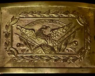 Rare 1840s NY Militia Excelsior Buckle Plate Original
