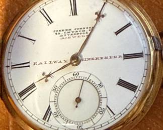 Joseph Johnson Liverpool Railroad Railway Timekeeper Pocket Watch