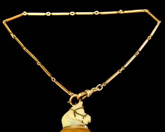 10K Chain & 14 K Horse Head Gold