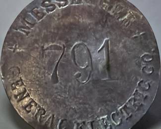 1920's General Electric Company Messenger Metal Badge