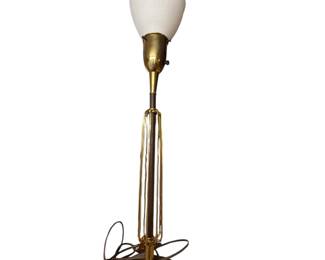 MCM Lamp Table Torchiere Vintage 1950s Brass Gold