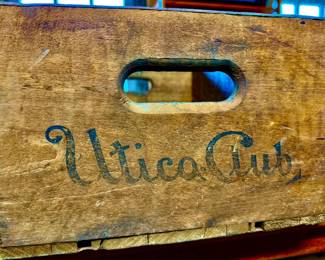 1920's Utica Club Beer Crate West End Brewing Company New York Vintage Wood Beer Box Breweriana Collectible Brewery