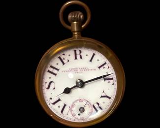 Sheriff Jury Desktop Pocket Watch- Third Panel February Twentieth 1900, Given to Captain Antoine de Reilhe (A. deR.) McNair was a retired U.S. Navy officer and a prominent local figure in Saratoga Springs, New York