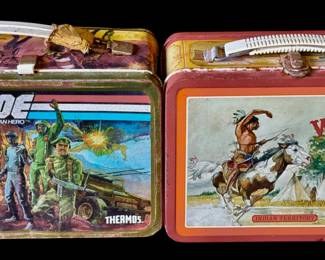 I Joe Real American Hero Metal Thermos Lunch Box 1982 Hasbro Vintage & I Joe Real American Hero Metal Thermos Lunch Box 1982 Hasbro Vintage