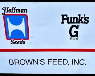  "BROWN'S FEED, INC" Metal Sign