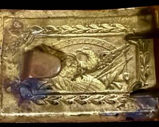 Rare 1840s NY Militia Excelsior Buckle Plate Original