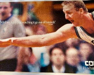 Converse marketing poster from 1991 featuring NBA legend Larry Bird