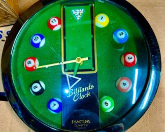 Billiards Clock manufactured by Panclox