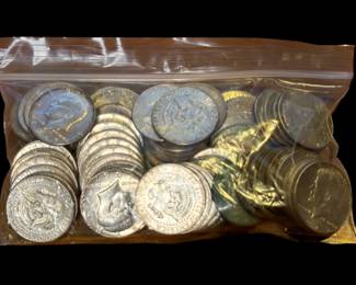 1965-1969 Kennedy 1/2 Dollars 40% Silver