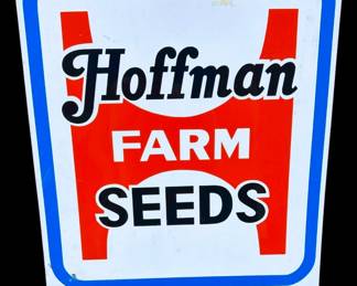 Vintage metal advertising sign for A.H. Hoffman Seeds, Inc.,