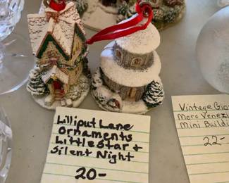#161	Lilliput Lane Ornaments - Little Star and Silent Night	 $20.00 
