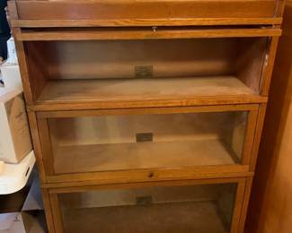 #019	Globe-Wernicke Barrister Sectional Bookcase w/3 layers - 34x12x50	 $400.00 