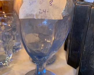 #154	Light Blue Set of 8 Wine Glasses	 $24.00 