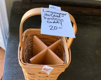 #101	Longaberger Hostess Caddy w/plastic liner and single handle - 1988	 $20.00 