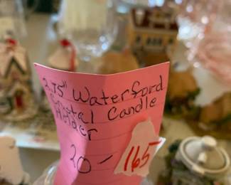 #165	2.75" Waterford Crystal Candle Holder	 $20.00 