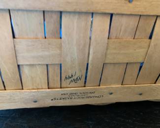 #099	Longaberger 1994 Gathering Basket w/plastic and regular liner w/2 handles	 $25.00 