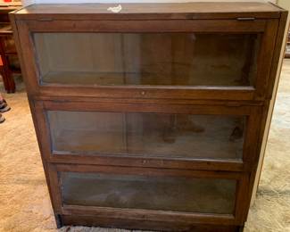 #087	3 Drawer Barrister Style (doors don't slide back) - 36x9x41	 $200.00 