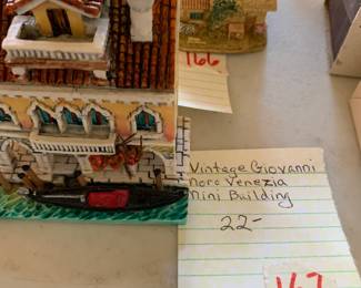 #167	Vintage Giovanni Moro Venezia Mini Building	 $22.00 