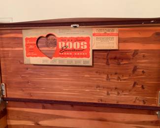 #075	Roos Sweetheart Cedar Chest w/Bottom Drawer - 40x19x30	 $125.00 