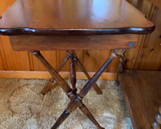 #003	Pine Folding Tray Table - 21x16x24	 $75.00 
