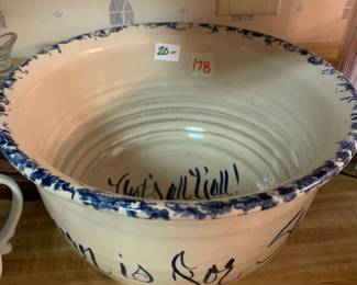 #178	Blue Pottery PopCorn Bowl	 $20.00 