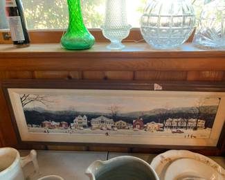 #125	Normal Rockwell Canvas Print of City Framed - 32x11	 $75.00 
