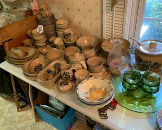 #179	Pfaltzgraff - set of 56 pieces	 $100.00 