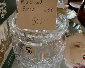 #168	Waterford Biscuit Jar	 $50.00 