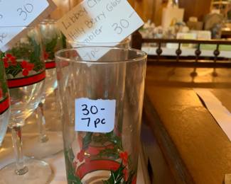 #152	Libby Christmas Holiday Berry Ice Tea - Set of 7	 $30.00 